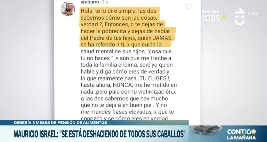 Prima de Arturo Vidal envió hostil mensaje a Marité Matus: "Aunque me eche toda la familia encima"