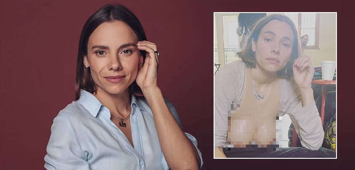 María Gracia Omegna compartió divertidas imágenes usando prótesis de busto para su nuevo personaje