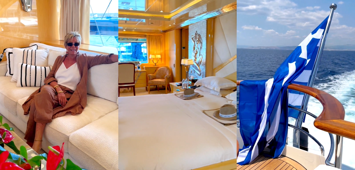 Raquel Argandoña presumió sus lujosas vacaciones a bordo de un yate en Grecia: mostró su interior