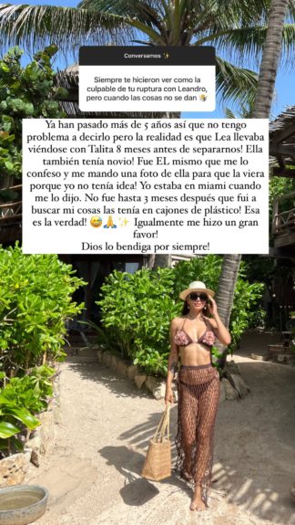 Lisandra Silva reveló la verdadera razón de su quiebre con Leandro Peña: “Me hizo un gran favor”