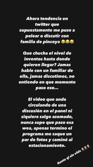 Bambino negó estar involucrado en pelea con familia de Pincoya en Gran Hermano: “Gente cul*** sin vida”