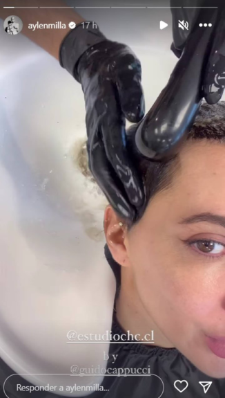 Aylén Milla reveló su nuevo look con un mes de crecimiento de su cabello: “Emparejando el color”