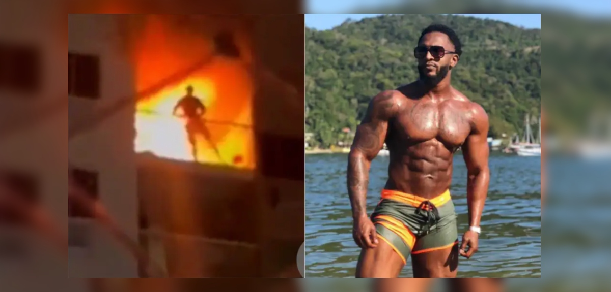 Fisicoculturista brasileño murió al salvar a su familia en incendio: volvió por su perro y no salió