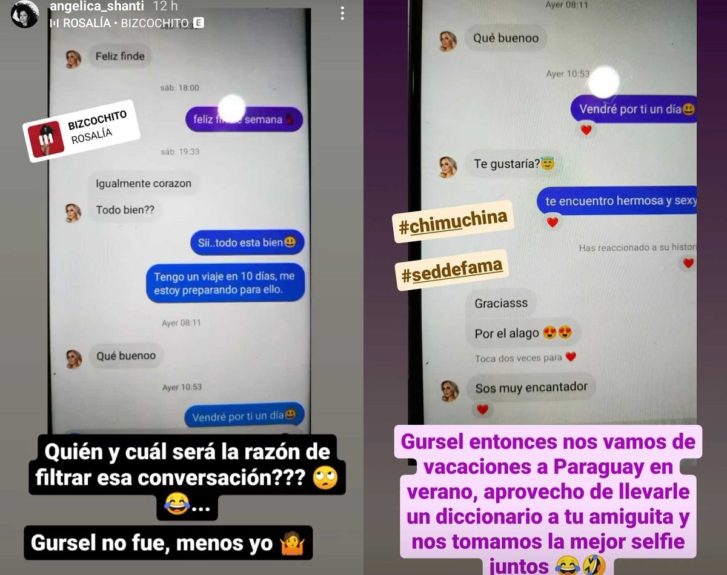 Angélica Sepúlveda ironizó con mensajes de Gursel