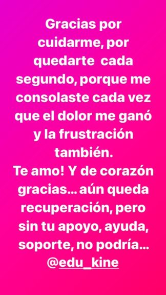 María José Quintanilla le dedicó tierno mensaje a su pareja: "Sin tu apoyo no podría…"