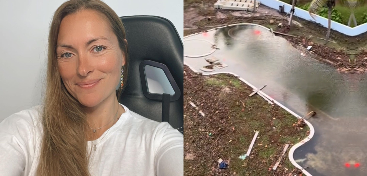 Paula Pavic mostró las consecuencias que dejó paso del Huracán Idalia en su casa: 