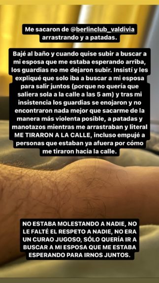 Paulo Zieballe acusa agresión golpiza local Valdivia