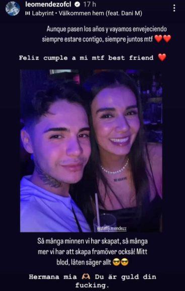 saludo cumpleaños Leo Méndez a Steffi Méndez