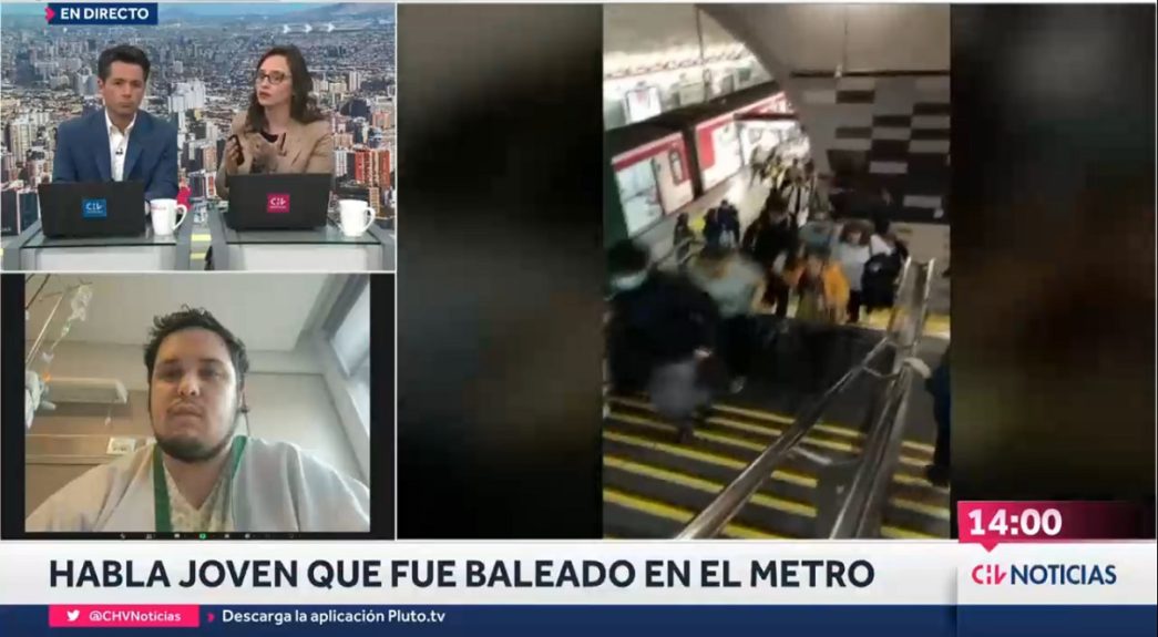 testimonio hombe baleado metro Los Domínicos