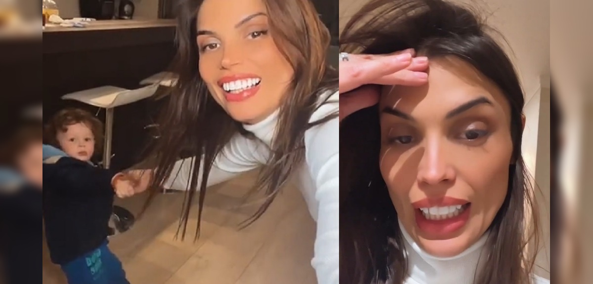 Thais Jordão mostró desastre de su hijo con Iván Núñez mientras grababa un Live: 