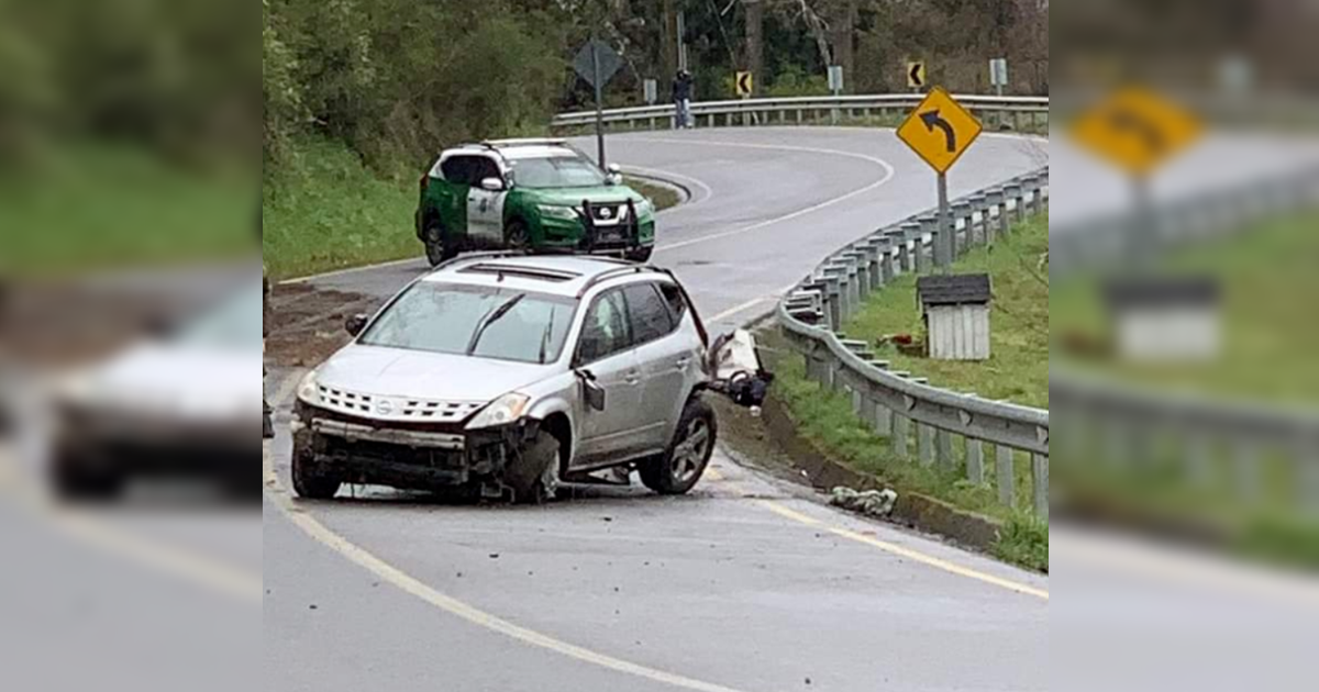 Auto volcó en Frutono tras escapar de servicentro sin pagar: mujer murió tras salir eyectada