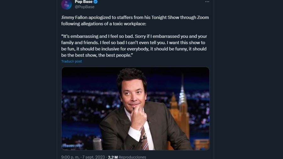 Jimmy Fallon habló tras las fuertes acusaciones de trabajadores de The Tonight Show: "Me siento mal"