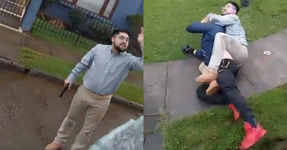 Violenta pelea entre conductores en Osorno: micrero fue atacado con pistola de aire comprimido