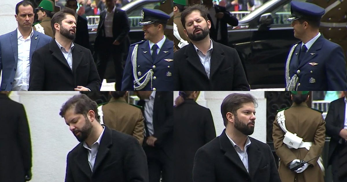 ¿Qué le dijeron al presidente? Reacción de Gabriel Boric llegando a La Moneda es viral