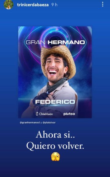 coqueto comentario Trini reacción Fede Farrell Gran Hermano