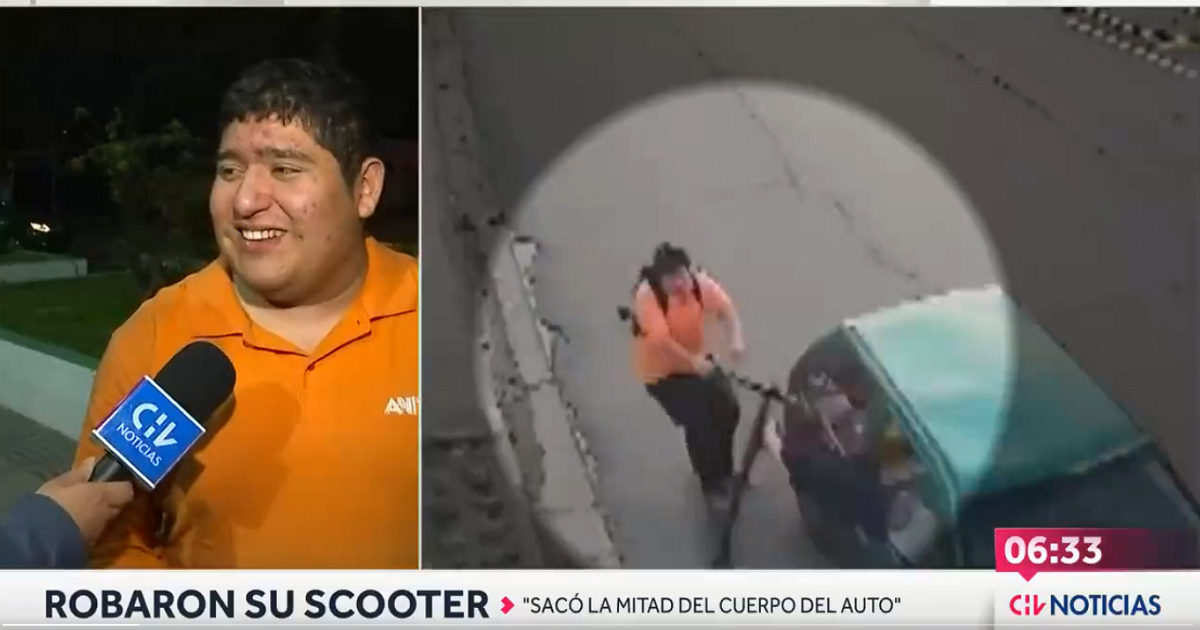 Captan insólito robo de scooter en movimiento: 