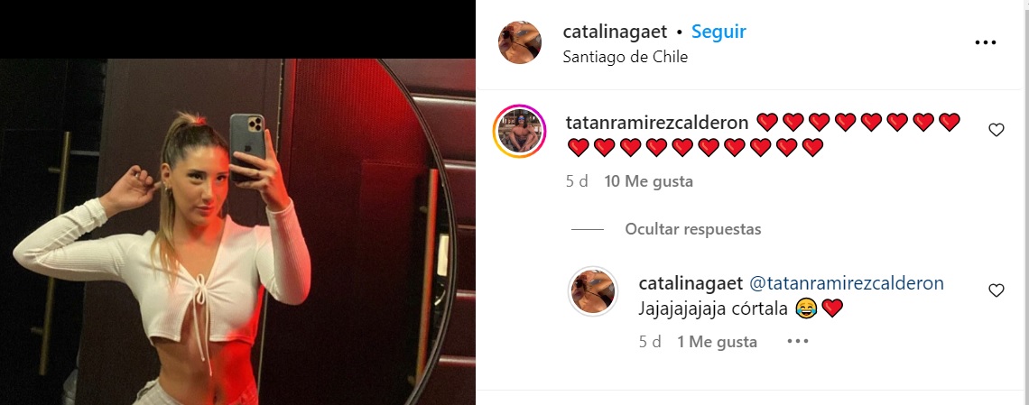 Seba Ramírez coqueto mensaje