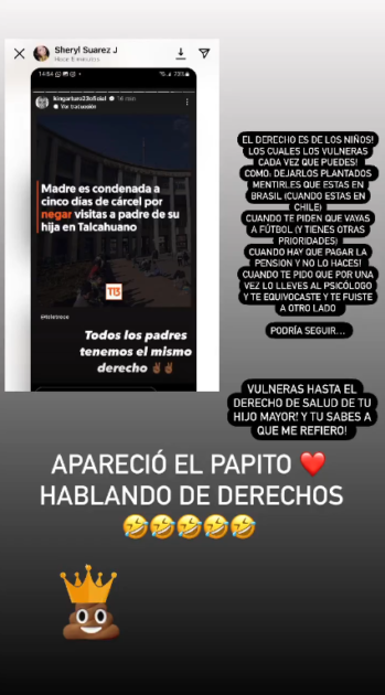 Marité Matus llamó "papito corazón" a Arturo Vidal: "Vulneras los derechos de tus hijos cada vez…"