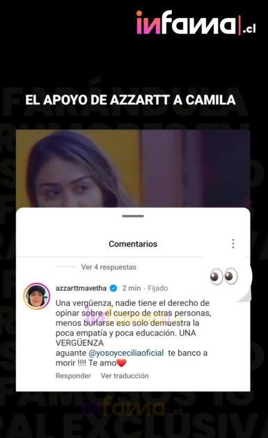 Azzartt criticó dichos de 'Chama' en Tierra Brava sobre cuerpo de Camila Arismendi: "Una vergüenza"