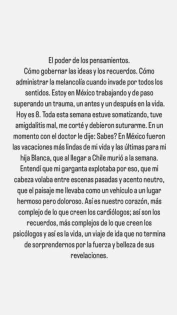 Benjamín Vicuña dedicó desgarrador tras recordar a su fallecida hija Blanca: “Superando un trauma”