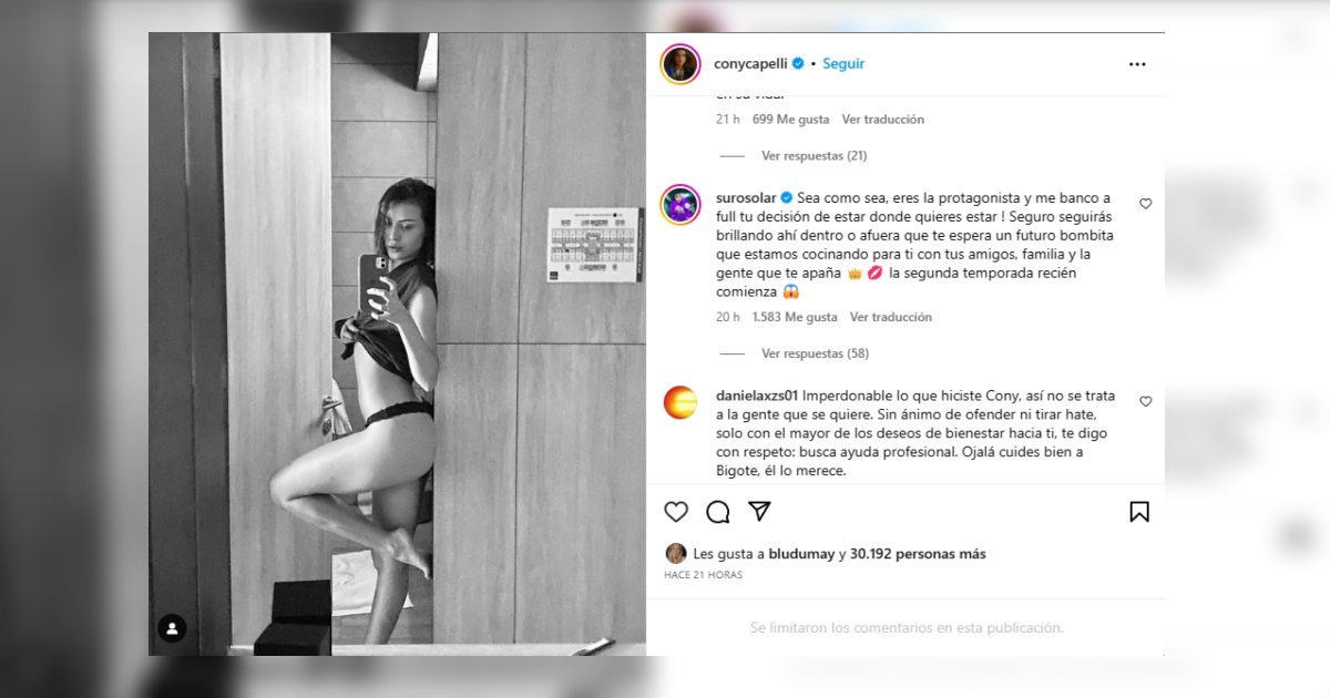 Suro Solar apoya a Constanza Capelli