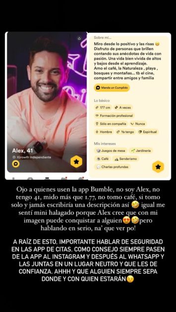 Michael Roldán denunció suplantación de identidad en app de citas