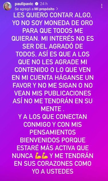 Paula Pavic detractores redes sociales