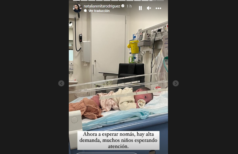 Natalia Arenita Rodríguez contó el malestar que atraviesa su bebé: tuvo que llevarla al hospital