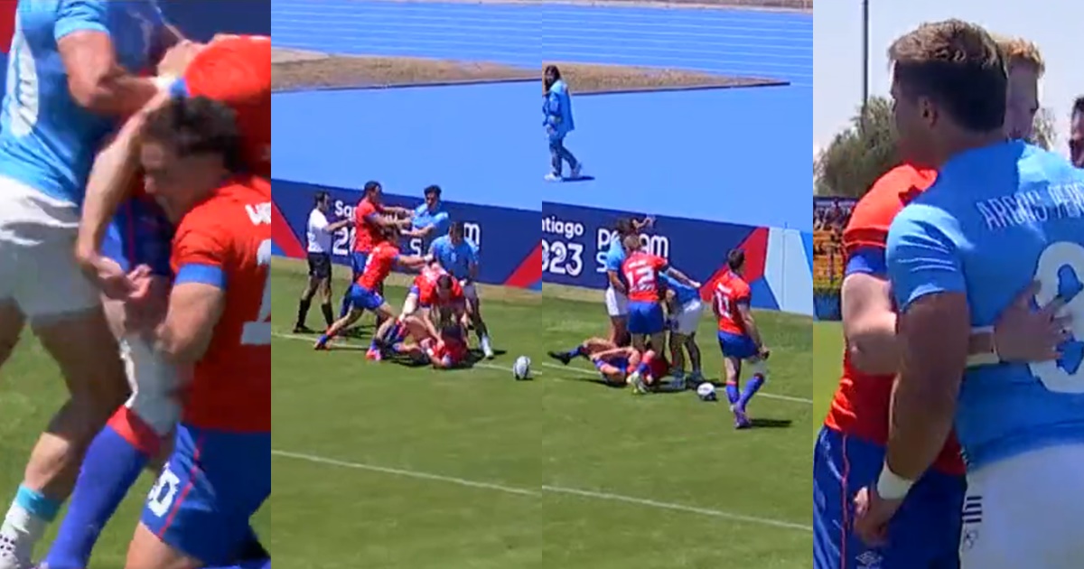 Furiosa reacción de uruguayos en triunfo de Chile en rugby de Santiago 2023: casi a los golpes