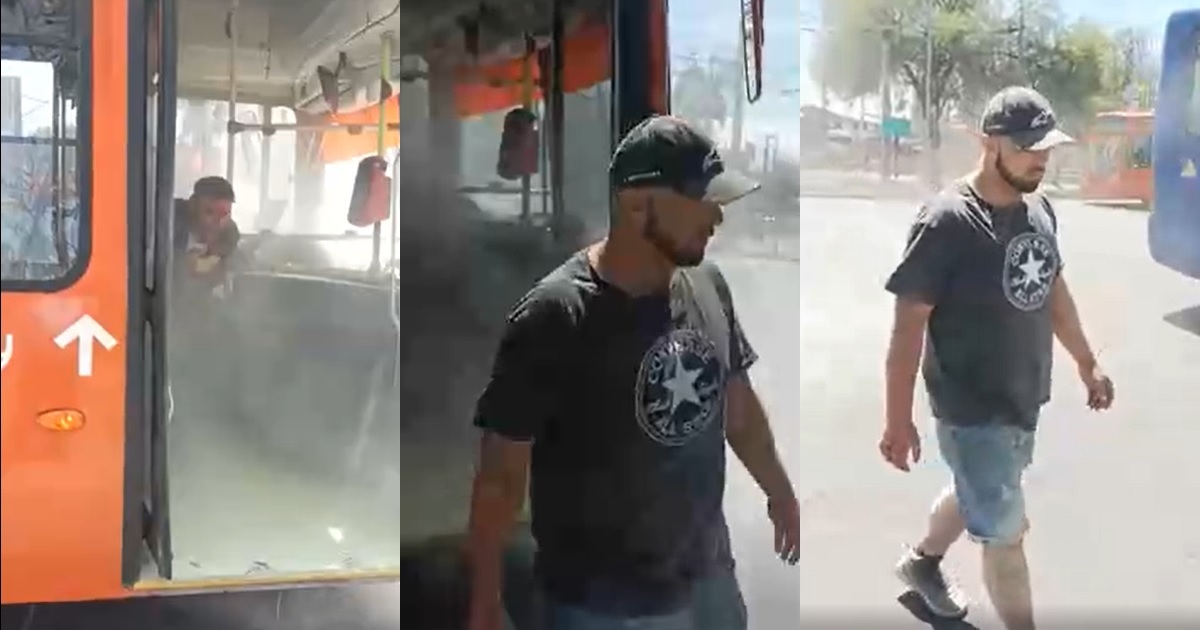 Graban violento ataque contra conductor de Transantiago: agresor no quiso pagar el pasaje