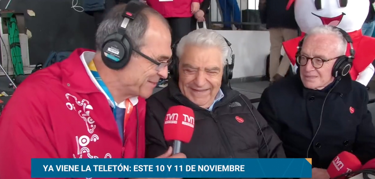 El reencuentro entre Don Francisco, Pedro Carcuro y Gert Weil en Santiago 2023: 