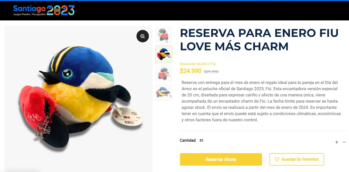 peluche Fiu Love San Valentín