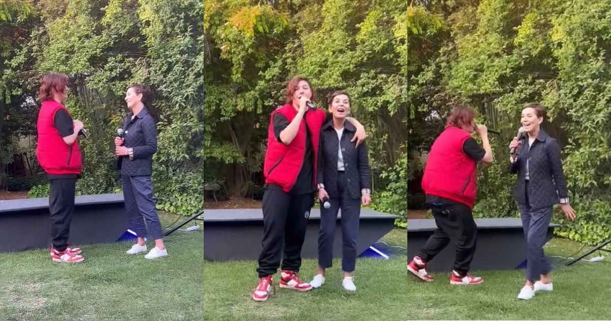 Fran García-Huidobro cantó con su hijo Nineteen Elevnn en su 50° cumpleaños: mostró a los invitados