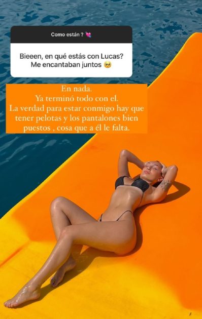 Fran Maira descartó seguir romance con Lucas