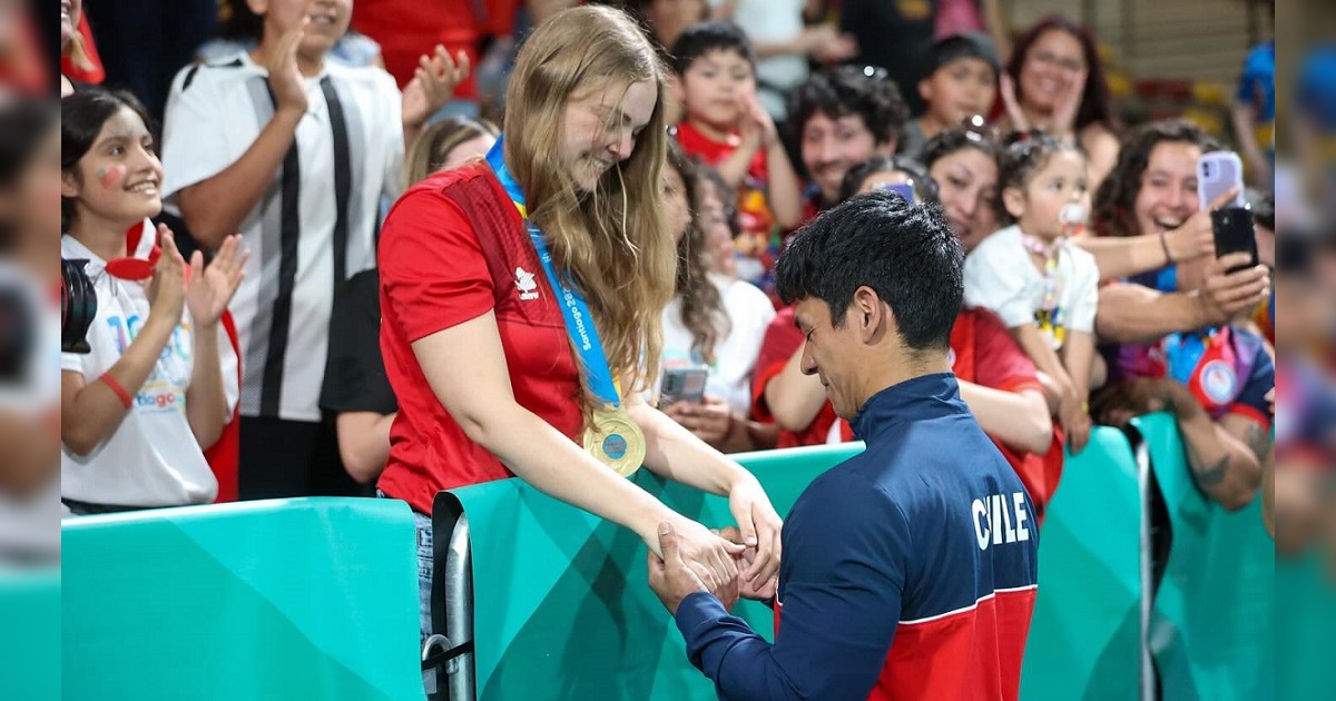 Campeón por partida doble: Jorge Carinao logró oro y le pidió matrimonio a su novia en Santiago 2023