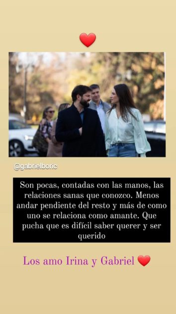 Simón Boric ruptura Gabriel Boric Irina Karamanos