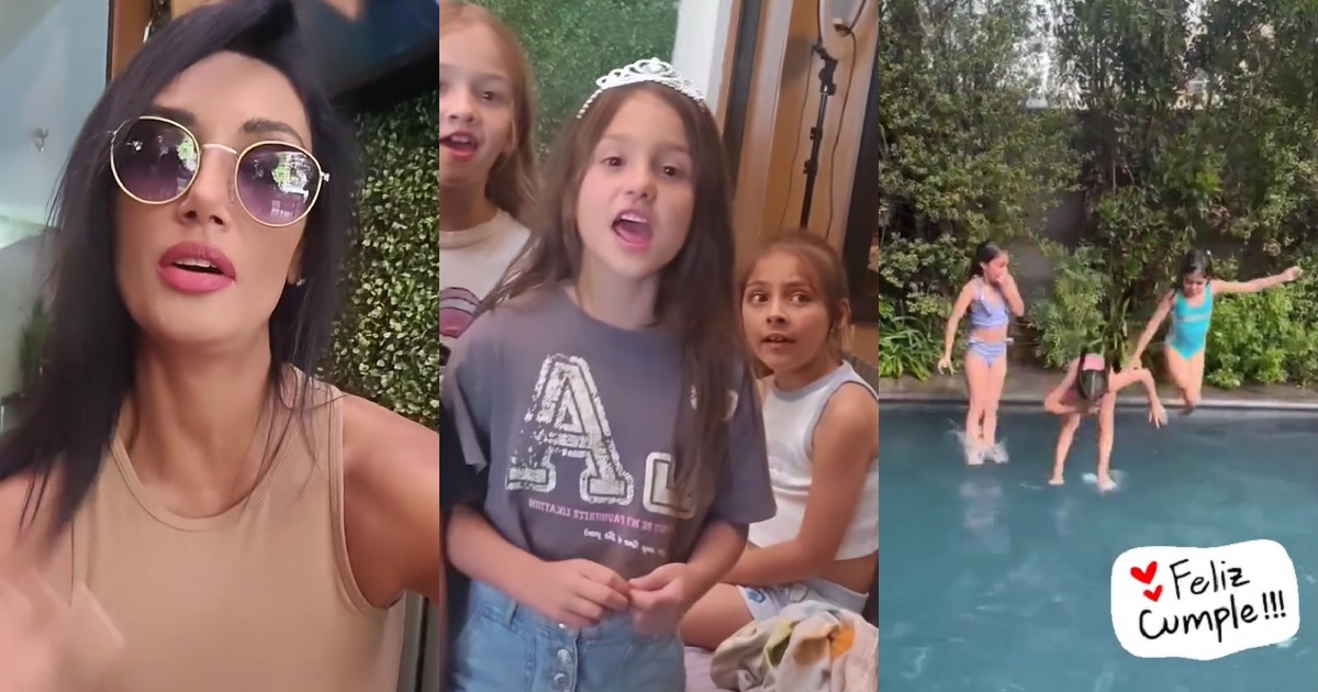 Pamela Díaz mostró cumpleaños de su hija Pascuala: incluyó piscinazos y hasta karaoke en inglés