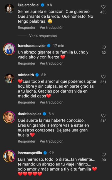 Reacciones muerte Luis Larraín