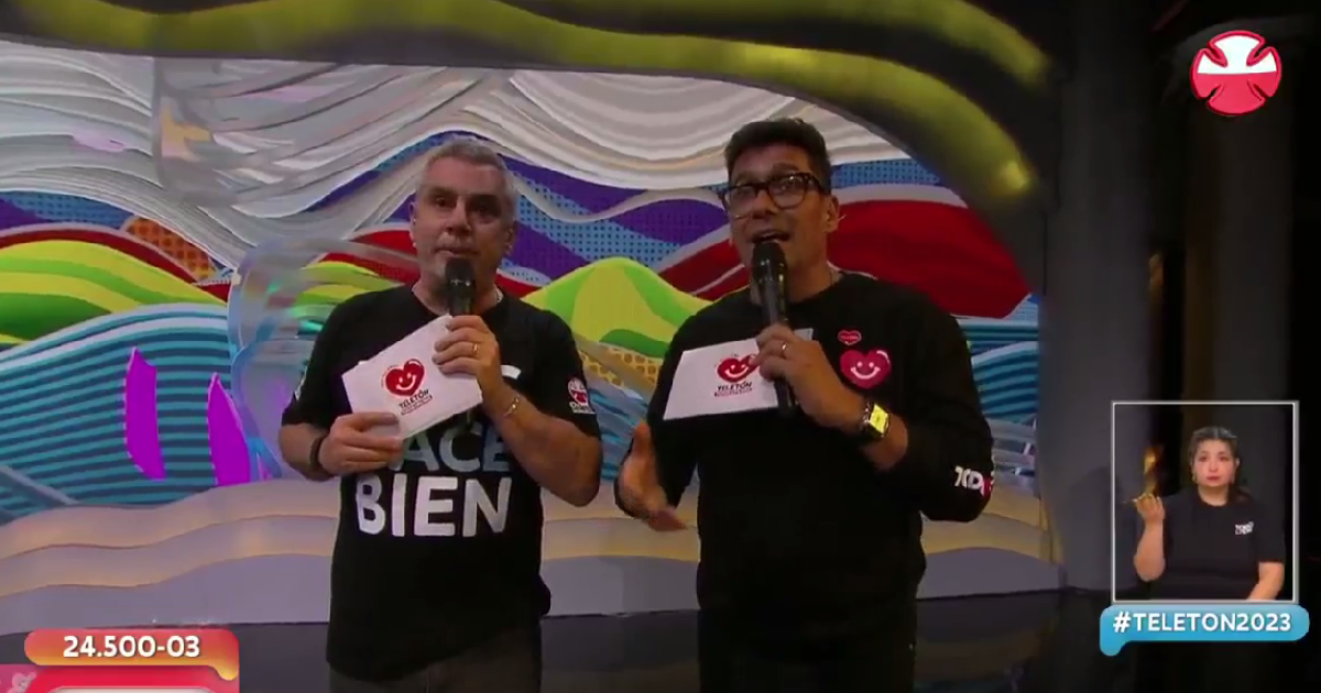 Viñuela vivió incómodo percance en Teletón 2023 y Rafael Araneda lo ayudó: 