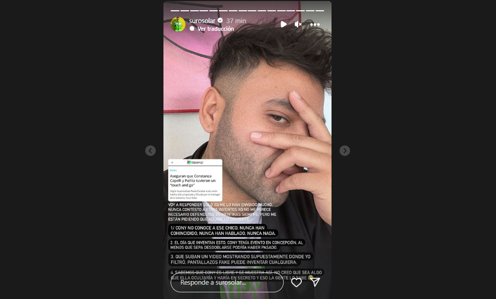 Suro Solar desminitó supuesto romance entre Cony y Pailita: envió tajante mensaje