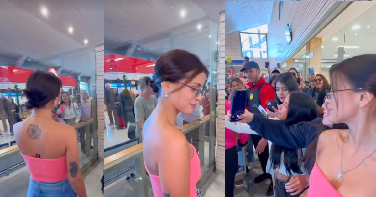 Cony Capelli dedicó mensaje a quienes la esperaron en aeropuerto de Concepción: 