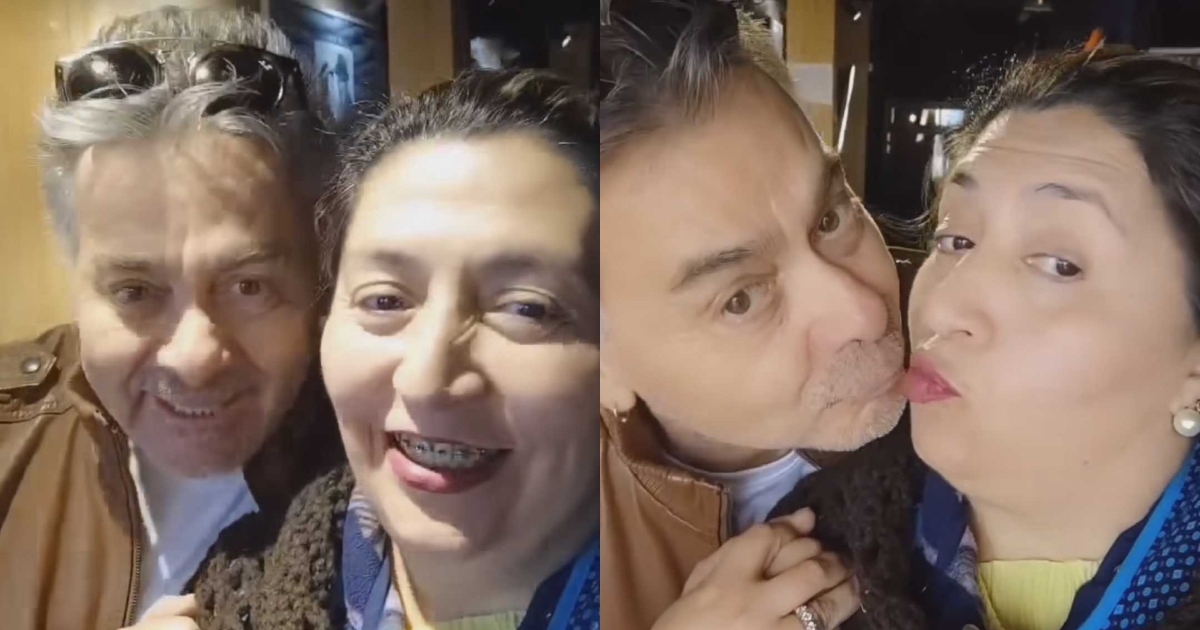 El coqueto encuentro entre Pato Torres y Pincoya en Chiloé: hasta se dieron un piquito