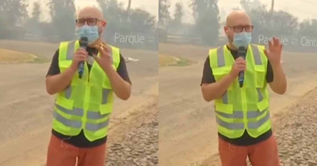Salfate sorprendió con su reporteo durante incendio en Aculeo: 