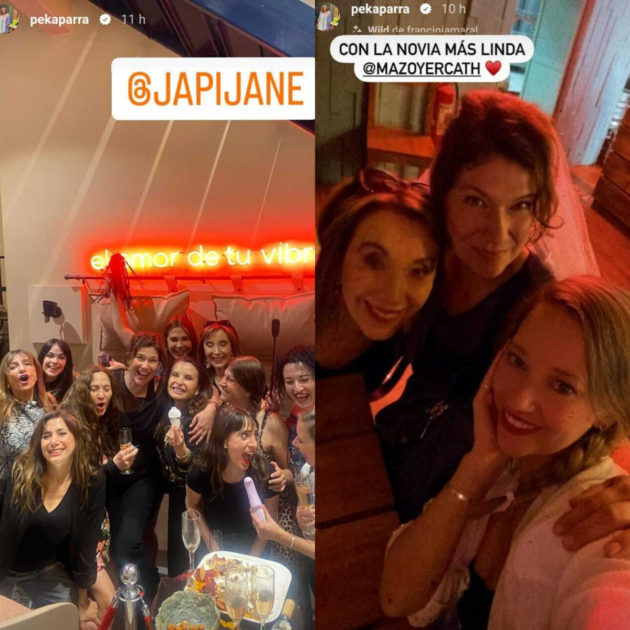 Catherine Mazoyer reveló fotos de su despedida de soltera con varias figuras del espectáculo