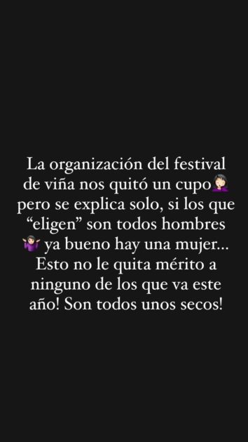 Chiqui Aguayo arremetió por poca presencia de mujeres en Viña 2024: "Nos quitaron un cupo"
