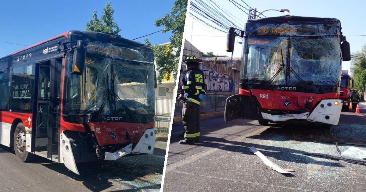 Detienen a conductor de bus RED que causó grave colisión en Santiago: dio positivo a narcotest