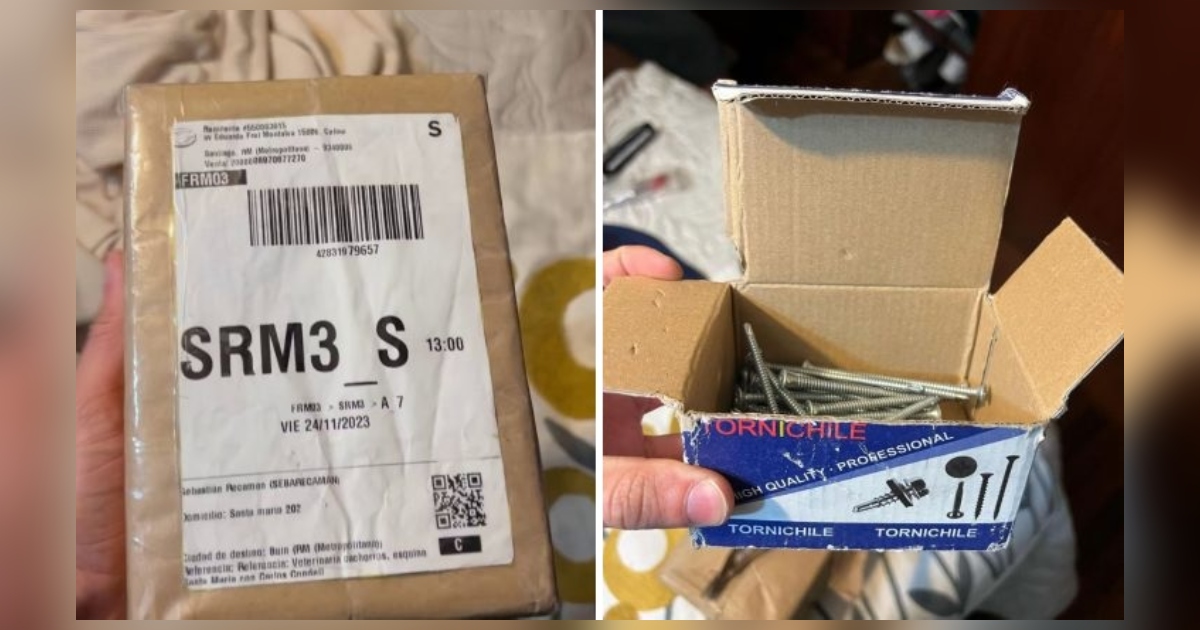 Grave denuncia: usuario compró costoso celular en Black Friday, pero recibió una caja de tornillos