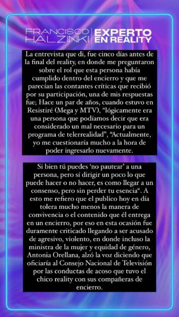 experto en reality respuesta sebastian ramirez