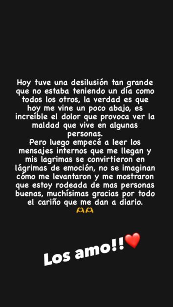 El desahogo de Paula Pavic que se relacionaría con Chino Ríos: "Hoy tuve una desilusión tan grande…"