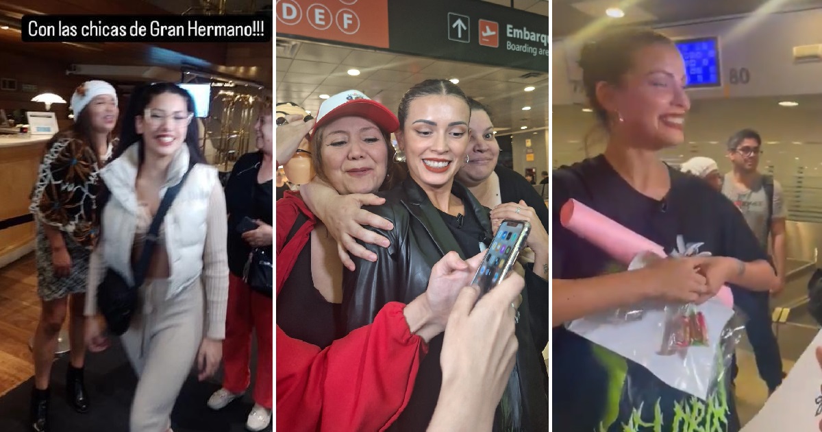 Locura desatada en el aeropuerto: primeros videos de las finalistas de Gran Hermano fuera de la casa